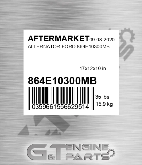 864E10300MB Alternator Ford for AFTERMARKET