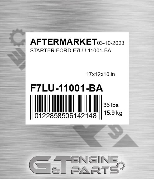 F7LU-11001-BA Starter Ford F7lu-11001-ba for AFTERMARKET