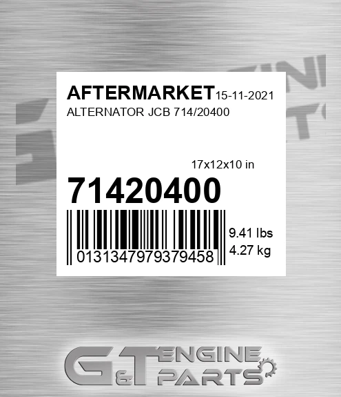 71420400 Alternator Jcb