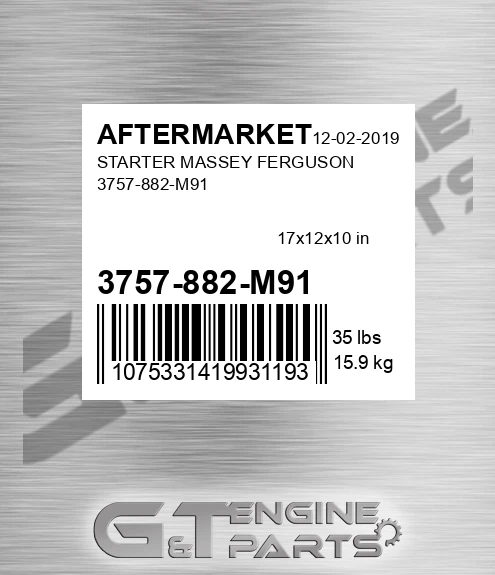 3757-882-M91 Starter Massey Ferguson 3757-882-m91 for AFTERMARKET