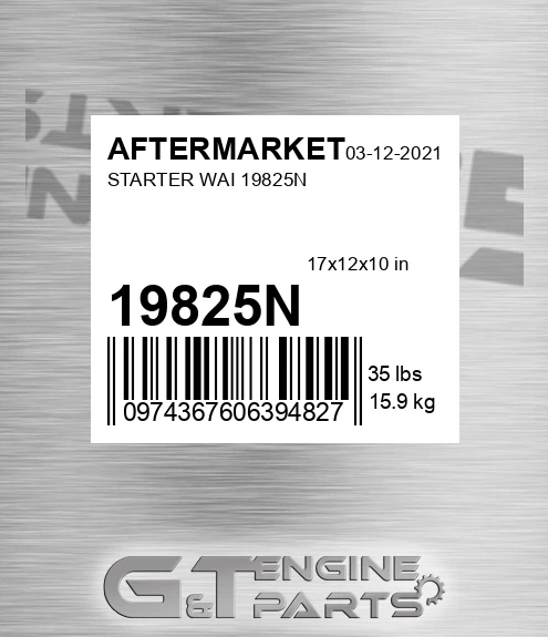 19825N Starter Wai for AFTERMARKET