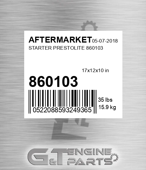 860103 Starter Prestolite for AFTERMARKET