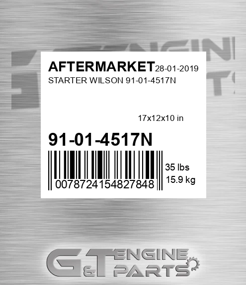 91-01-4517N Starter Wilson 91-01-4517n for AFTERMARKET