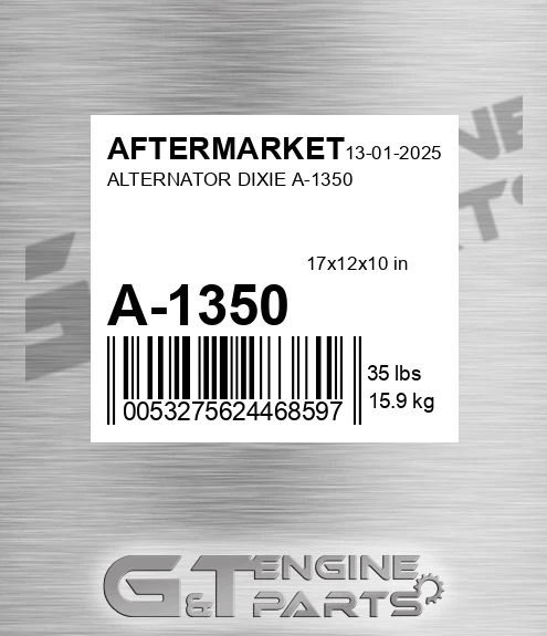 A-1350 Alternator Dixie A-1350 for AFTERMARKET