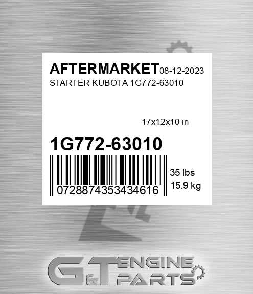 1G772-63010 Starter Kubota 1g772-63010 for AFTERMARKET