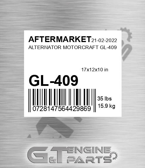 GL-409 Alternator Motorcraft Gl-409 for AFTERMARKET