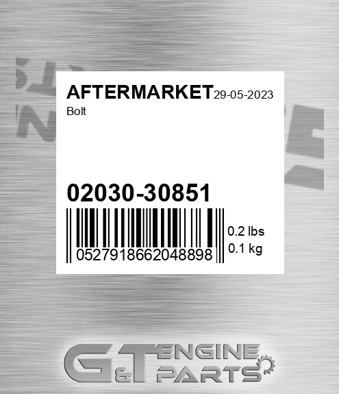 02030-30851 Bolt for AFTERMARKET