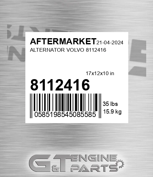8112416 Alternator Volvo for AFTERMARKET