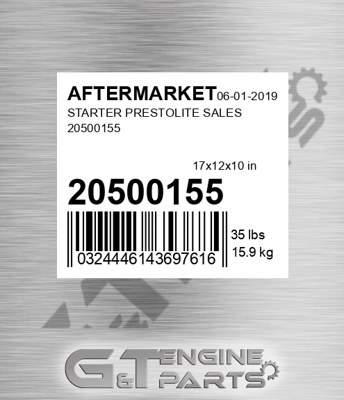 20500155 Starter Prestolite Sales for AFTERMARKET
