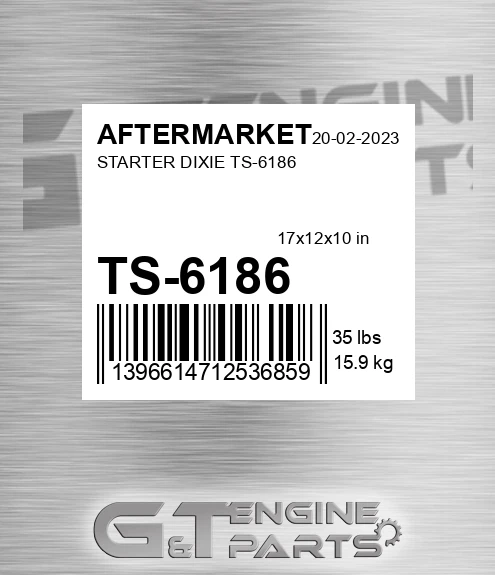 TS-6186 Starter Dixie Ts-6186 for AFTERMARKET