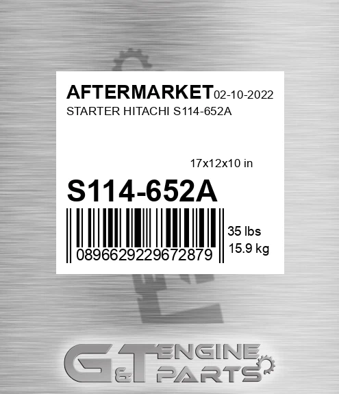 S114-652A Starter Hitachi S114-652a for AFTERMARKET