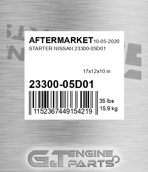 23300-05D01 Starter Nissan 23300-05d01 for AFTERMARKET