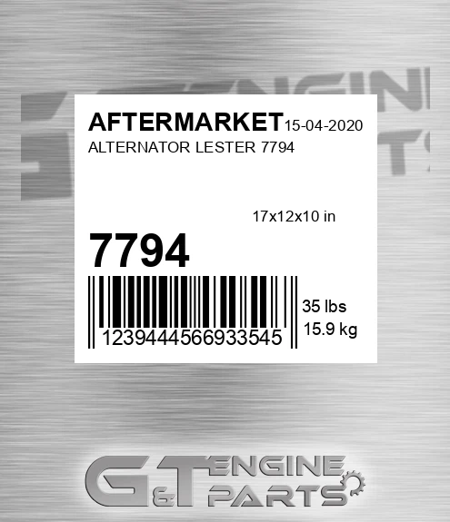7794 Alternator Lester