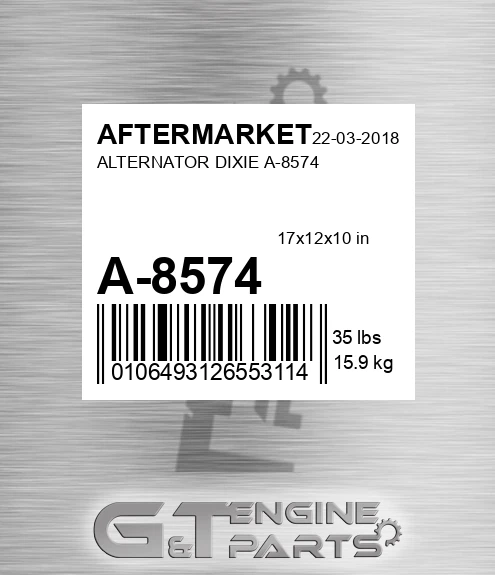 A-8574 Alternator Dixie A-8574 for AFTERMARKET