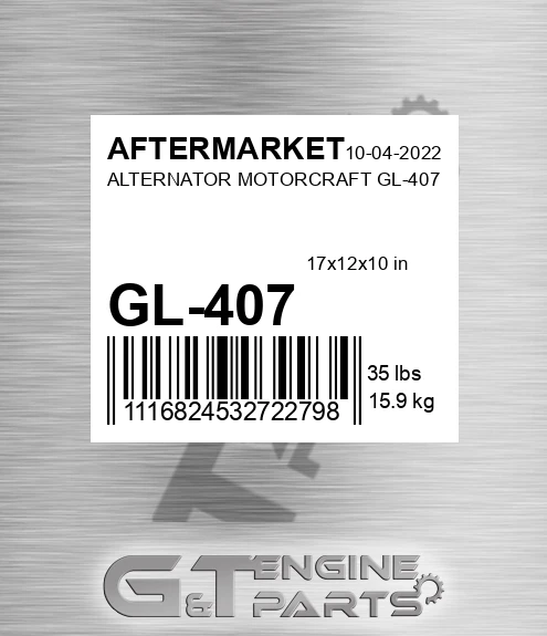GL-407 Alternator Motorcraft Gl-407 for AFTERMARKET