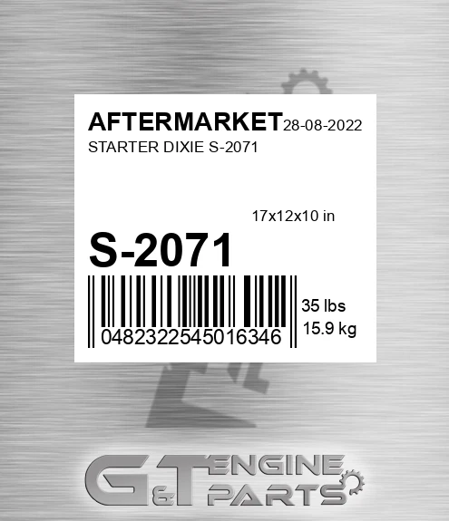 S-2071 Starter Dixie S-2071 for AFTERMARKET