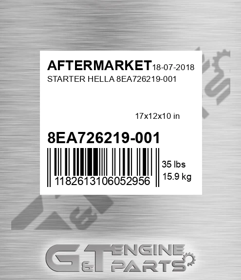 8EA726219-001 Starter Hella 8ea726219-001 for AFTERMARKET