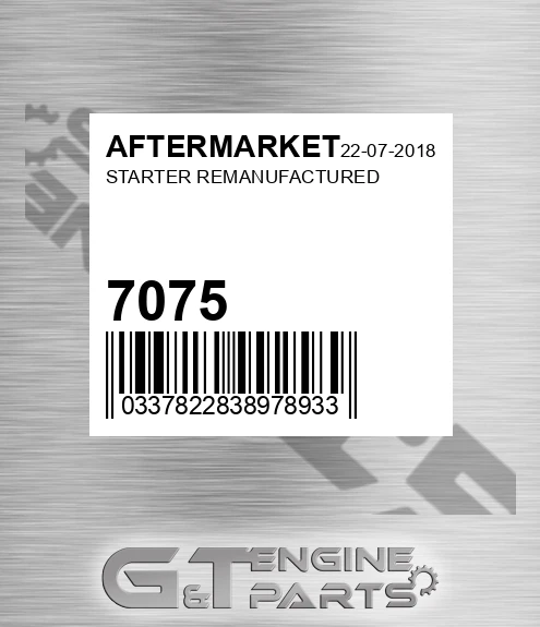 7075 Starter Remanufactured