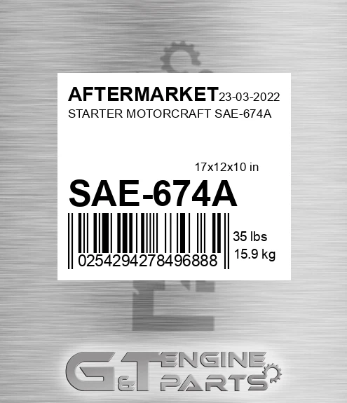 SAE-674A Starter Motorcraft Sae-674a for AFTERMARKET