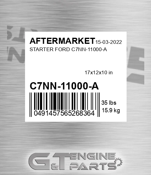 C7NN-11000-A Starter Ford C7nn-11000-a for AFTERMARKET