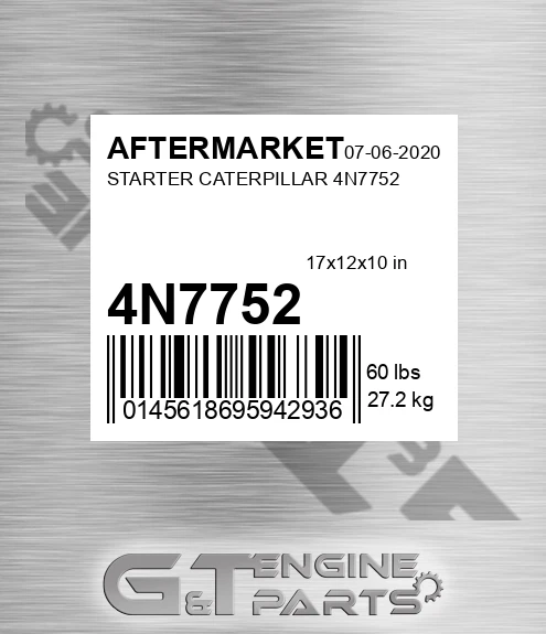 4N7752 Starter Caterpillar for AFTERMARKET