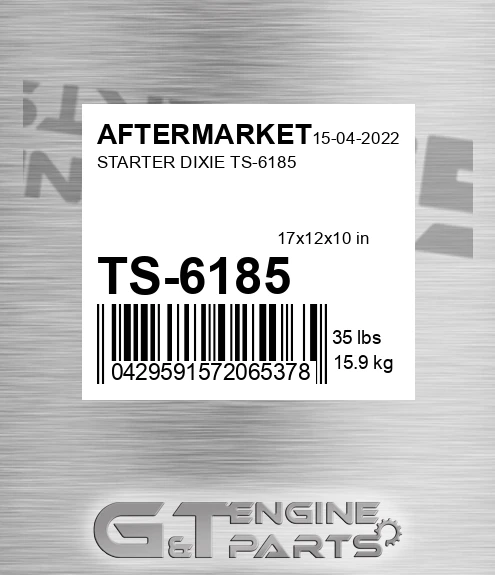 TS-6185 Starter Dixie Ts-6185 for AFTERMARKET