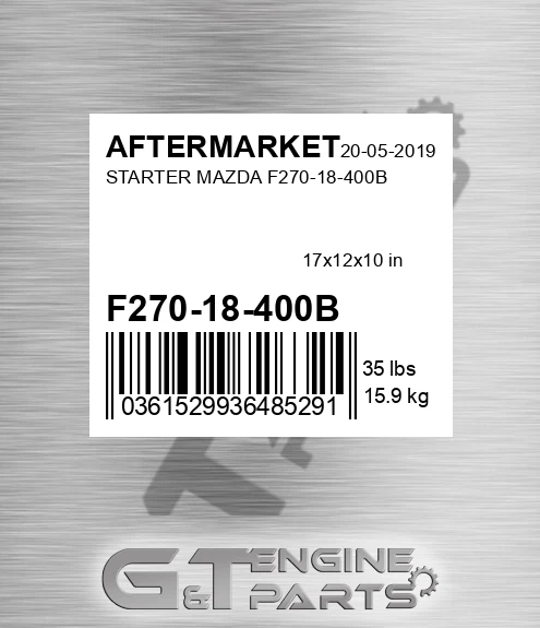 F270-18-400B Starter Mazda F270-18-400b for AFTERMARKET