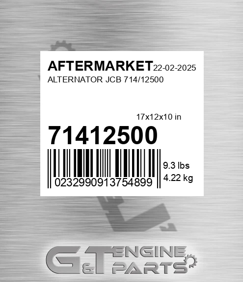 71412500 Alternator Jcb