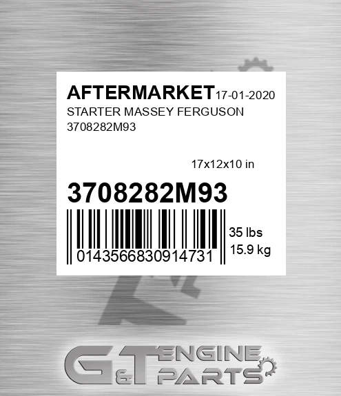 3708282M93 Starter Massey Ferguson for AFTERMARKET