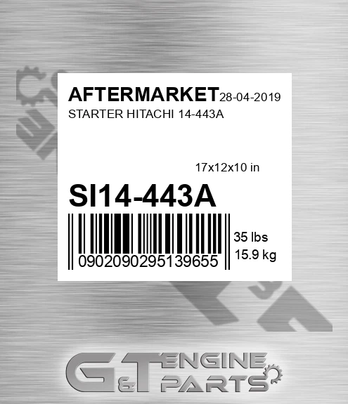 SI14-443A Starter Hitachi 14-443a for AFTERMARKET