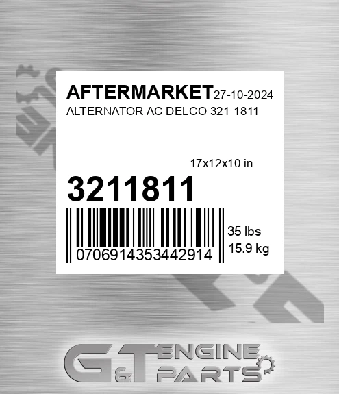 3211811 Alternator Ac Delco for AFTERMARKET