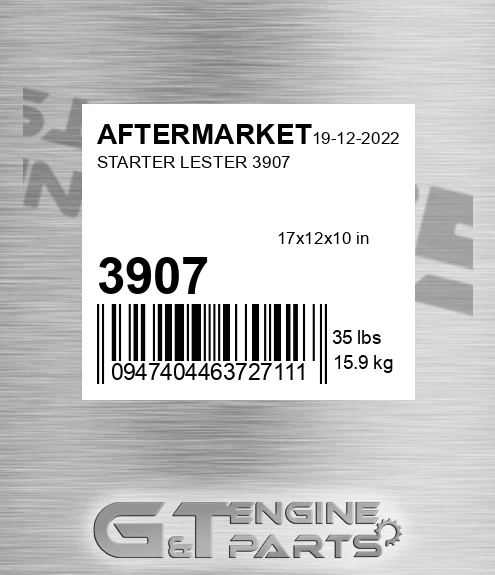 3907 Starter Lester for AFTERMARKET