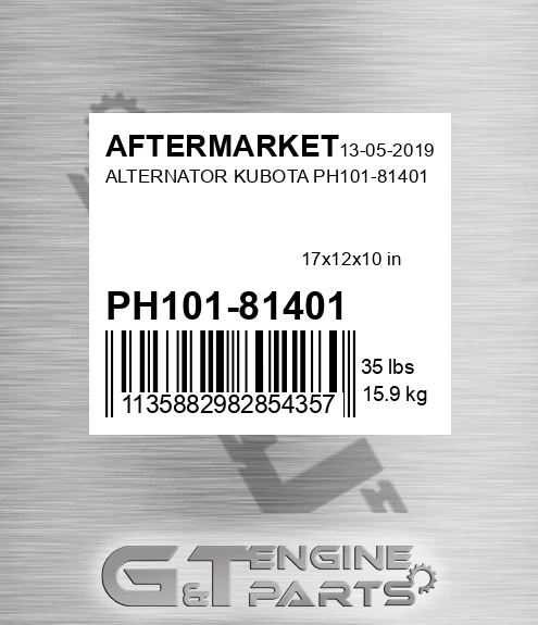 PH101-81401 Alternator Kubota Ph101-81401 for AFTERMARKET
