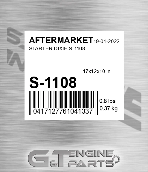 S-1108 Starter Dixie S-1108 for AFTERMARKET