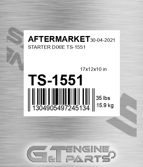 TS-1551 Starter Dixie Ts-1551 for AFTERMARKET