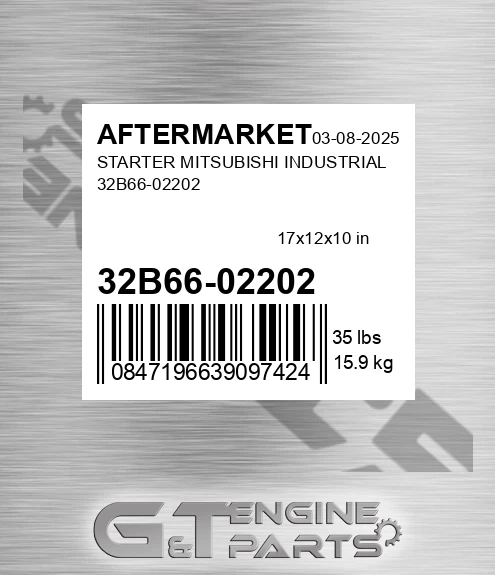 32B66-02202 Starter Mitsubishi Industrial 32b66-02202 for AFTERMARKET