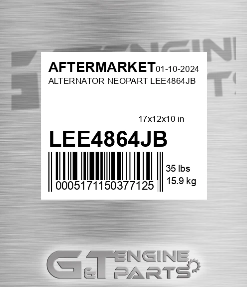 LEE4864JB Alternator Neopart for AFTERMARKET
