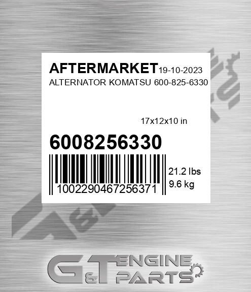 6008256330 Alternator Komatsu for AFTERMARKET