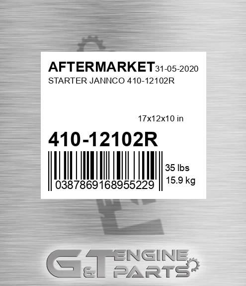 410-12102R Starter Jannco 410-12102r for AFTERMARKET
