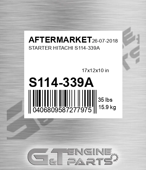 S114-339A Starter Hitachi S114-339a for AFTERMARKET
