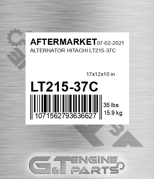 LT215-37C Alternator Hitachi Lt215-37c for AFTERMARKET