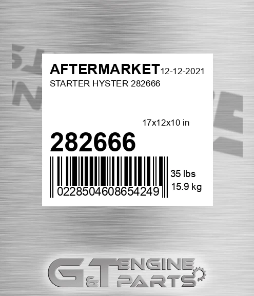 282666 Starter Hyster for AFTERMARKET