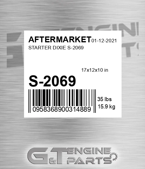 S-2069 Starter Dixie S-2069 for AFTERMARKET
