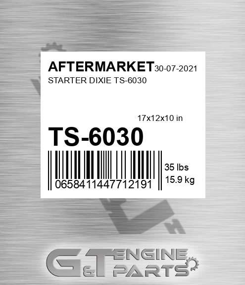 TS-6030 Starter Dixie Ts-6030 for AFTERMARKET