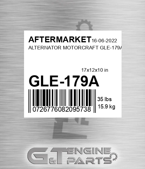 GLE-179A Alternator Motorcraft Gle-179a for AFTERMARKET