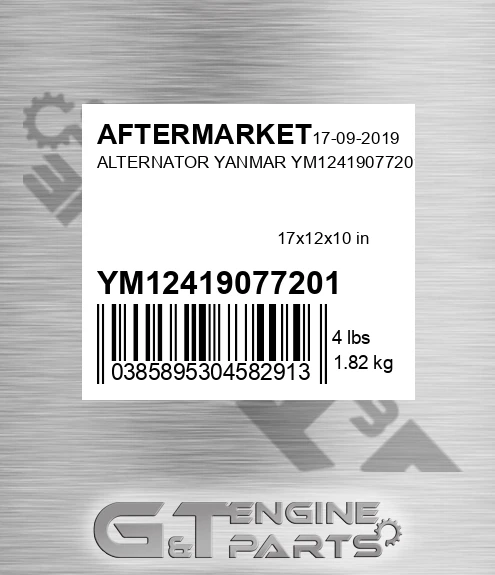 YM12419077201 Alternator Yanmar Ym12419077201 for AFTERMARKET