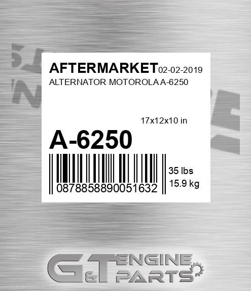 A-6250 Alternator Motorola A-6250 for AFTERMARKET