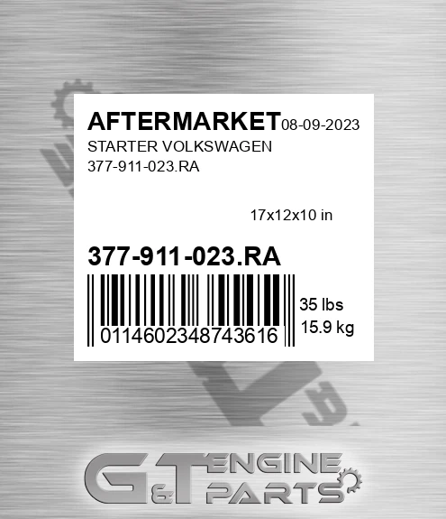 377-911-023.RA Starter Volkswagen 377-911-023.ra for AFTERMARKET