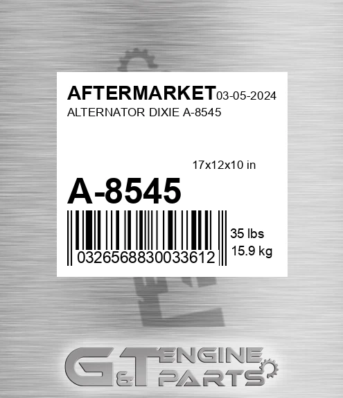 A-8545 Alternator Dixie A-8545 for AFTERMARKET