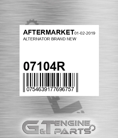 07104R Alternator Brand New